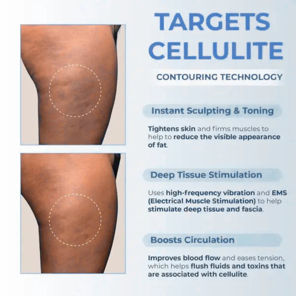 Softens Tight Fascia With EMS and Heat for Visible Firming