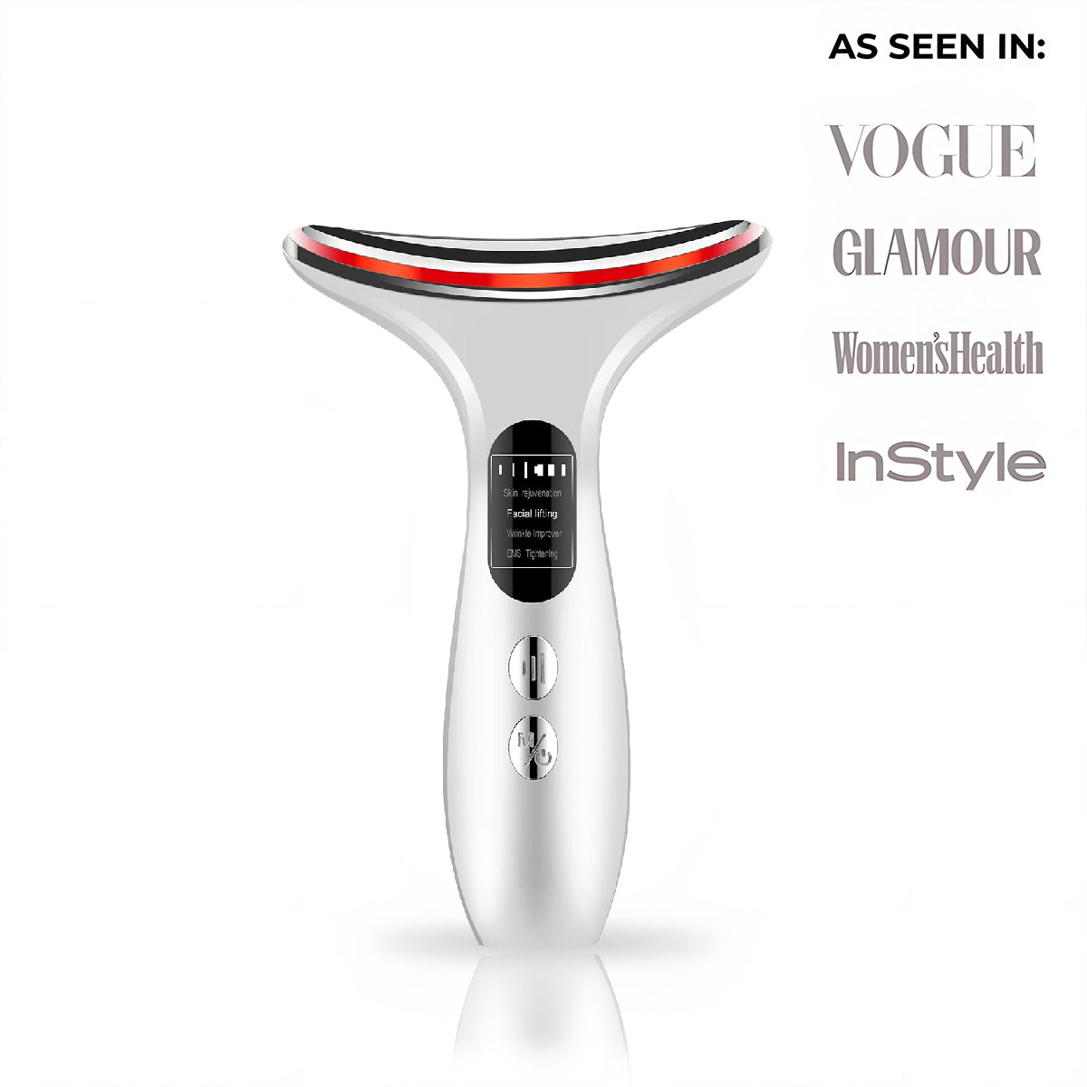 EMS Micro-current Neck Face Beauty Device 7 Color Facial Massager for Enhanced Face Neck and Shoulder Care with Vibrating