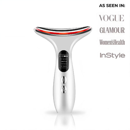 EMS Micro-current Neck Face Beauty Device 7 Color Facial Massager for Enhanced Face Neck and Shoulder Care with Vibrating