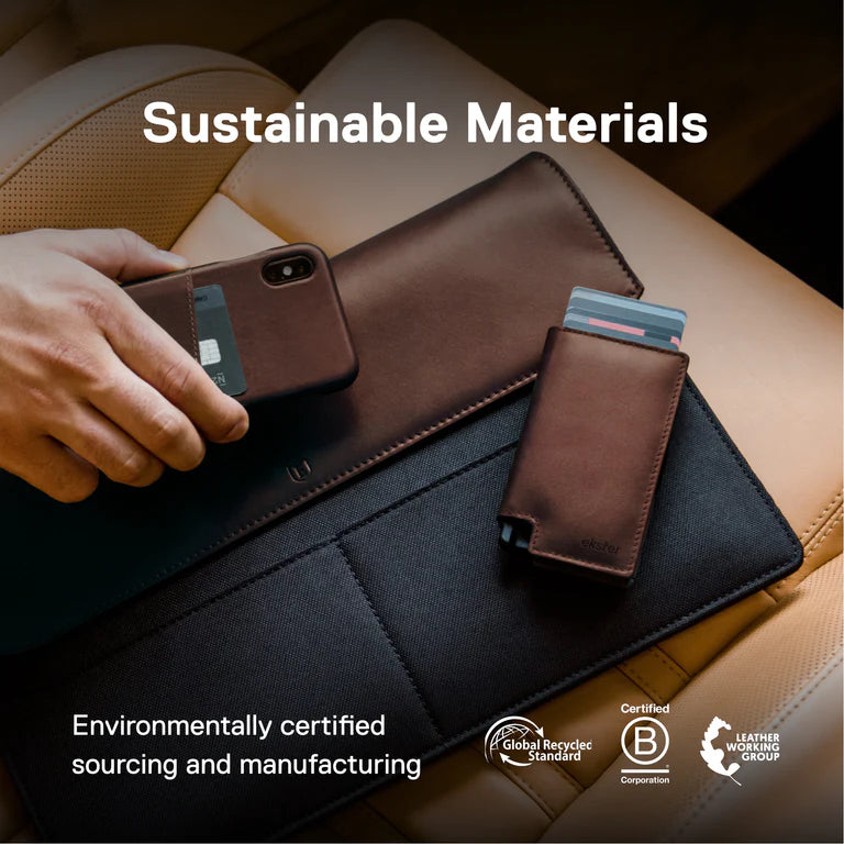 Premium slim and compact men's leather wallet – One-touch card access, elegant design.